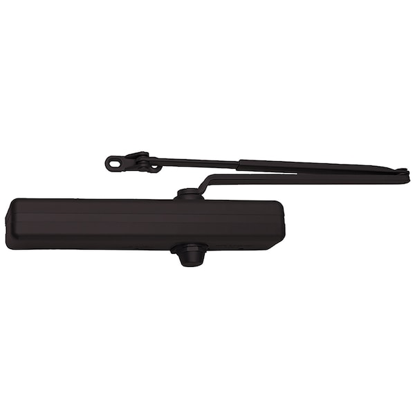 Surf Closer, Reg Arm, Tri Mount, SPBLK, Plastic Designer Cover